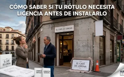 ¿Necesito licencia para poner un rótulo en mi local en Madrid? Guía 2026